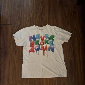 White 'Never Broke Again' Graphic Tee